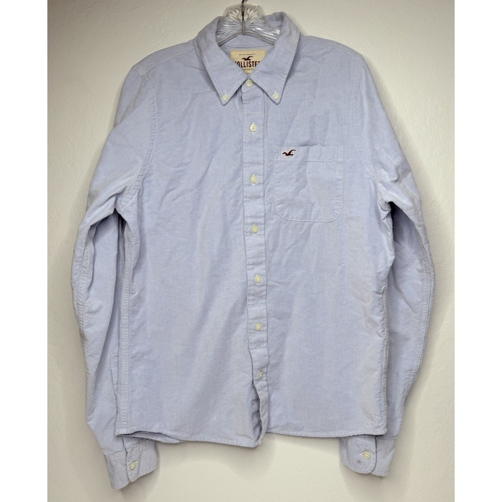 Hollister California Shirt Men's XL Blue Button Down Preppy Soft Business Casual